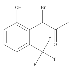2-(1-Bromo-2-oxopropyl)-3-(trifluoromethyl)phenol Structure
