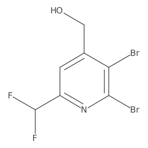 2,3-Dibromo-6-(difluoromethyl)pyridine-4-methanol结构式