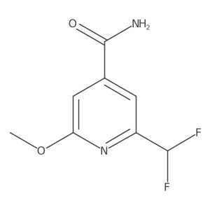 2-(Difluoromethyl)-6-methoxyisonicotinamide结构式