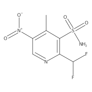 2-(Difluoromethyl)-4-methyl-5-nitropyridine-3-sulfonamide Structure
