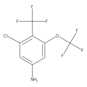 3-Chloro-5-(trifluoromethoxy)-4-(trifluoromethyl)-benzenamine Structure