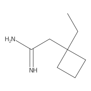2-(1-Ethylcyclobutyl)ethanimidamide结构式