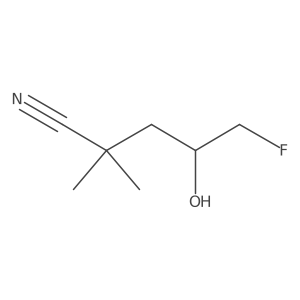 5-Fluoro-4-hydroxy-2,2-dimethylpentanenitrile结构式