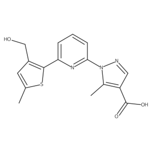 1-[6-[3-(Hydroxymethyl)-5-methyl-2-thienyl]-2-pyridinyl]-5-methyl-1H-pyrazole-4-carboxylic acid Structure