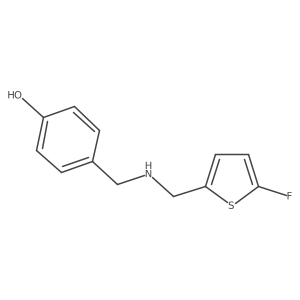 4-({[(5-Fluorothiophen-2-yl)methyl]amino}methyl)phenol Structure