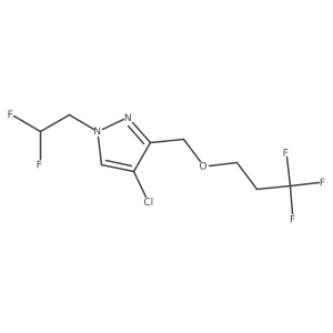 4-chloro-1-(2,2-difluoroethyl)-3-[(3,3,3-trifluoropropoxy)methyl]-1H-pyrazole结构式