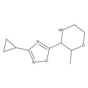 3-(3-Cyclopropyl-1,2,4-oxadiazol-5-yl)-2-methylmorpholine Structure