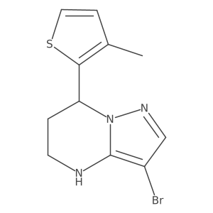 3-bromo-7-(3-methylthiophen-2-yl)-4H,5H,6H,7H-pyrazolo[1,5-a]pyrimidine Structure