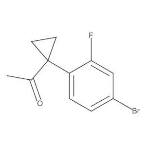 1-[1-(4-Bromo-2-fluorophenyl)cyclopropyl]ethan-1-one结构式