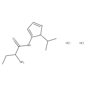(2S)-2-amino-N-[1-(propan-2-yl)-1H-pyrazol-5-yl]butanamide dihydrochloride Structure