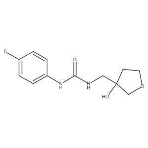 1-(4-Fluorophenyl)-3-((3-hydroxytetrahydrofuran-3-yl)methyl)urea结构式