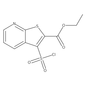 Ethyl 3-(chlorosulfonyl)thieno[2,3-b]pyridine-2-carboxylate结构式