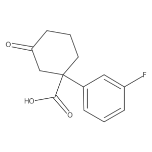 1-(3-Fluorophenyl)-3-oxocyclohexanecarboxylic acid Structure
