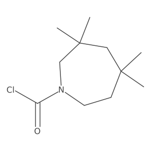 3,3,5,5-Tetramethylazepane-1-carbonyl chloride Structure
