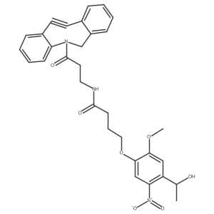 N-[3-(11,12-Didehydrodibenz[b,f]azocin-5(6H)-yl)-3-oxopropyl]-4-[4-(1-hydroxyethyl)-2-methoxy-5-nitrophenoxy]butanamide Structure