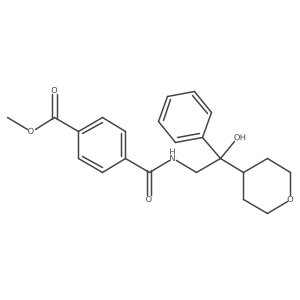 methyl 4-((2-hydroxy-2-phenyl-2-(tetrahydro-2H-pyran-4-yl)ethyl)carbamoyl)benzoate Structure