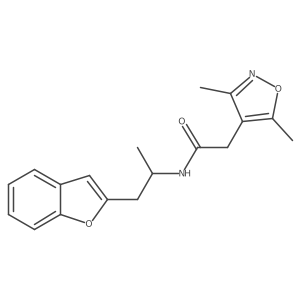 N-(1-(benzofuran-2-yl)propan-2-yl)-2-(3,5-dimethylisoxazol-4-yl)acetamide Structure