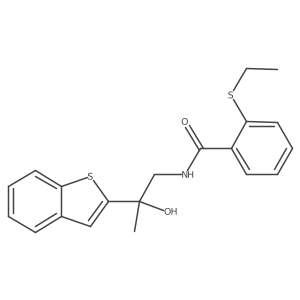 N-(2-(benzo[b]thiophen-2-yl)-2-hydroxypropyl)-2-(ethylthio)benzamide结构式