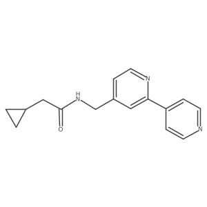 N-([2,4'-bipyridin]-4-ylmethyl)-2-cyclopropylacetamide结构式