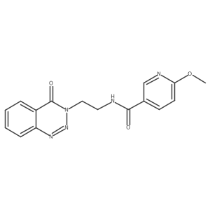 6-methoxy-N-(2-(4-oxobenzo[d][1,2,3]triazin-3(4H)-yl)ethyl)nicotinamide结构式