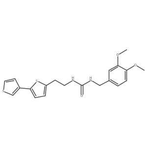 1-(2-([2,3'-Bithiophen]-5-yl)ethyl)-3-(3,4-dimethoxybenzyl)urea结构式