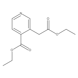 Ethyl 3-(2-ethoxy-2-oxoethyl)pyridine-4-carboxylate结构式