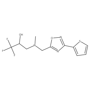 2-Propanol, 1,1,1-trifluoro-3-[methyl[[3-(2-thienyl)-1,2,4-oxadiazol-5-yl]methyl]amino]- Structure