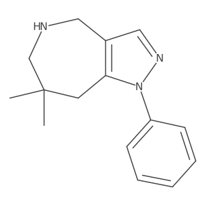 7,7-Dimethyl-1-phenyl-1H,4H,5H,6H,7H,8H-pyrazolo[4,3-c]azepine结构式