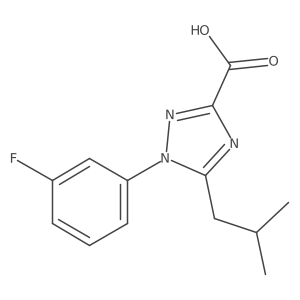 1-(3-Fluorophenyl)-5-(2-methylpropyl)-1H-1,2,4-triazole-3-carboxylic acid结构式
