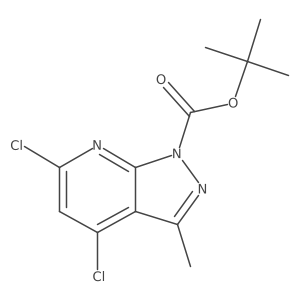 tert-Butyl 4,6-dichloro-3-methyl-1H-pyrazolo[3,4-b]pyridine-1-carboxylate Structure