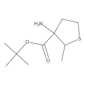 tert-Butyl 3-amino-2-methylthiolane-3-carboxylate结构式