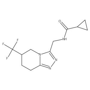 N-{[6-(trifluoromethyl)-5H,6H,7H,8H-[1,2,4]triazolo[4,3-a]pyridin-3-yl]methyl}cyclopropanecarboxamide Structure