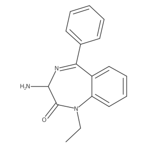 (3S)-3-Amino-1-ethyl-1,3-dihydro-5-phenyl-2H-1,4-benzodiazepin-2-one结构式