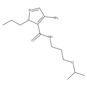 4-amino-N-[3-(propan-2-yloxy)propyl]-1-propyl-1H-pyrazole-5-carboxamide结构式