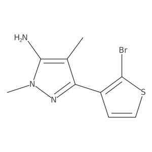 3-(2-Bromothiophen-3-yl)-1,4-dimethyl-1h-pyrazol-5-amine结构式