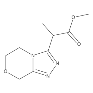methyl 2-{5H,6H,8H-[1,2,4]triazolo[3,4-c][1,4]oxazin-3-yl}propanoate结构式
