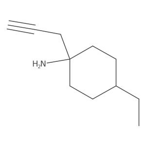 4-Ethyl-1-(prop-2-yn-1-yl)cyclohexan-1-amine Structure