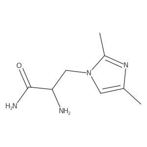 2-amino-3-(2,4-dimethyl-1H-imidazol-1-yl)propanamide Structure