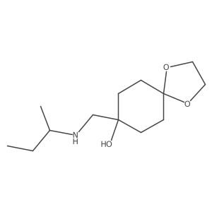 8-{[(Butan-2-yl)amino]methyl}-1,4-dioxaspiro[4.5]decan-8-ol Structure