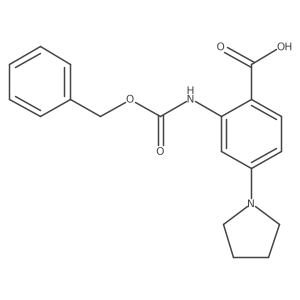 2-{[(Benzyloxy)carbonyl]amino}-4-(pyrrolidin-1-yl)benzoic acid结构式