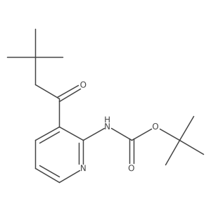 tert-butyl N-[3-(3,3-dimethylbutanoyl)pyridin-2-yl]carbamate结构式