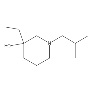 3-Piperidinol, 3-ethyl-1-(2-methylpropyl)-结构式