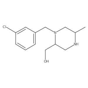 [(2R,5S)-1-(3-Chlorobenzyl)-5-methylpiperazinyl]methanol Structure