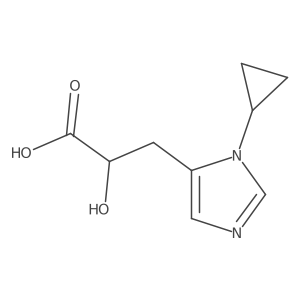 3-(1-cyclopropyl-1H-imidazol-5-yl)-2-hydroxypropanoic acid结构式