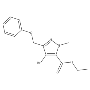 Ethyl 4-bromo-1-methyl-3-(phenoxymethyl)-1H-pyrazole-5-carboxylate Structure