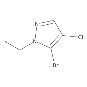 5-Bromo-4-chloro-1-ethyl-1H-pyrazole结构式