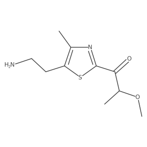 1-[5-(2-Aminoethyl)-4-methyl-1,3-thiazol-2-yl]-2-methoxypropan-1-one结构式