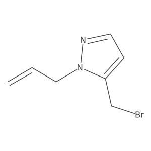 5-(bromomethyl)-1-(prop-2-en-1-yl)-1H-pyrazole结构式