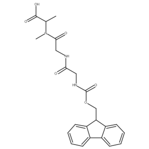 (2S)-2-{2-[2-({[(9H-fluoren-9-yl)methoxy]carbonyl}amino)acetamido]-N-methylacetamido}propanoic acid Structure