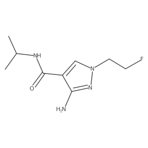 3-amino-1-(2-fluoroethyl)-N-(propan-2-yl)-1H-pyrazole-4-carboxamide结构式